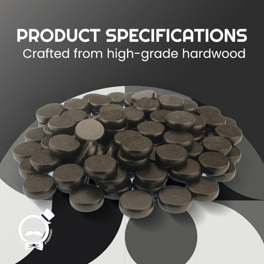 13 Black Hard‑Maple Crokinole Discs – Tournament Regulation 1¼″ Wooden Pieces | Durable Glide, Balanced Throw - Crokinole Europe