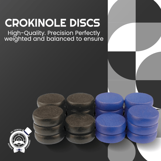 13 Blue Hard‑Maple Crokinole Discs – Tournament Regulation 1¼″ Wooden Pieces | Durable Glide, Balanced Throw - Crokinole Europe