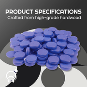 13 Blue Hard‑Maple Crokinole Discs – Tournament Regulation 1¼″ Wooden Pieces | Durable Glide, Balanced Throw - Crokinole Europe