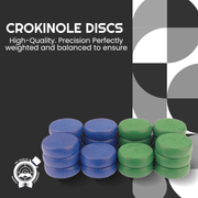 13 Green Hard‑Maple Crokinole Discs – Tournament Regulation 1¼″ Wooden Pieces | Durable Glide, Balanced Throw - Crokinole Europe