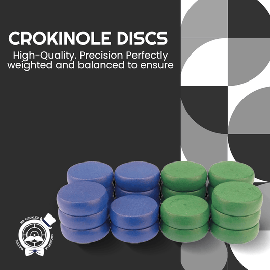 13 Green Hard‑Maple Crokinole Discs – Tournament Regulation 1¼″ Wooden Pieces | Durable Glide, Balanced Throw - Crokinole Europe