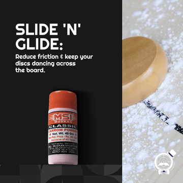 20gr. Smooth Glide Crokinole Powder - Fast Sliding Wooden Board - Shuffleboard & Carrom Substitute - Crokinole Europe