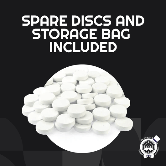 26 Black/White Crokinole Discs - Premium Hard Maple - Tournament Size 1 - 1/4" - Plus 2 Extra Discs - Bag Included - Crokinole Europe