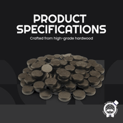 26 Black/White Crokinole Discs - Premium Hard Maple - Tournament Size 1 - 1/4" - Plus 2 Extra Discs - Bag Included - Crokinole Europe