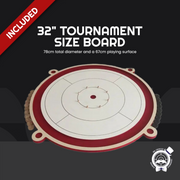 Crokinole Introduction Set – Beginner-Friendly Board with Discs, Gliss Powder & Rubber Bumpers | Optional Wall Mount | Full Game for Family & Friends