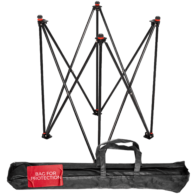 Carrom Table & Crokinole Stand + Carry Bag - Foldable and Adjustable for Board Games - Crokinole Europe