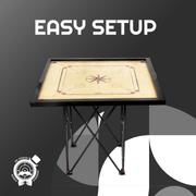 Carrom Table & Crokinole Stand - Foldable and Adjustable for Board Games - Crokinole Europe