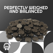 Crokinole Disc Set - 26 Black & Blue Discs - 26 Crokinole Discs – Double Set of Tournament Regulation Wooden Pieces (1¼″) | Hard - Maple Game Pucks for Two Players - Crokinole Europe