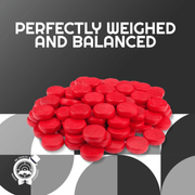 Crokinole Disc Set - 26 Blue & Red Discs - 26 Crokinole Discs – Double Set of Tournament Regulation Wooden Pieces (1¼″) | Hard - Maple Game Pucks for Two Players - Crokinole Europe