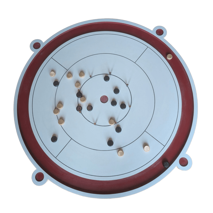 Crokinole Introduction Set - Board, Discs, Gliss Powder, Bumpers + Wallmount - Board Game for Friends and Family - Crokinole Europe