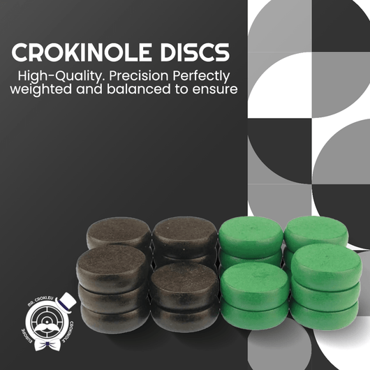 13 Black Hard‑Maple Crokinole Discs – Tournament Regulation 1¼″ Wooden Pieces | Durable Glide, Balanced Throw - Crokinole Europe