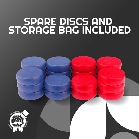 13 Blue Hard‑Maple Crokinole Discs – Tournament Regulation 1¼″ Wooden Pieces | Durable Glide, Balanced Throw - Crokinole Europe