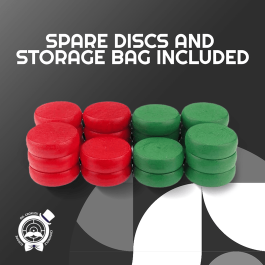 13 Green Hard‑Maple Crokinole Discs – Tournament Regulation 1¼″ Wooden Pieces | Durable Glide, Balanced Throw - Crokinole Europe