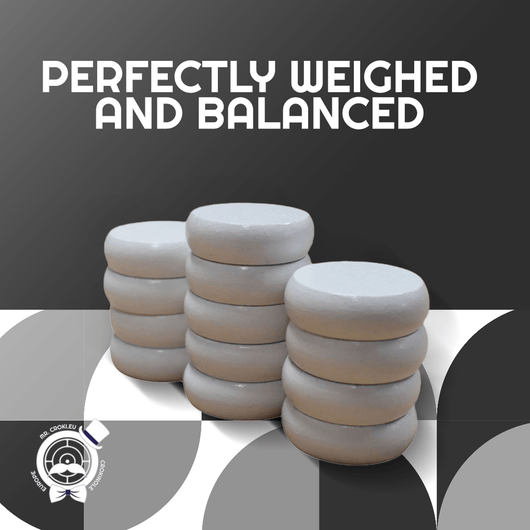 13 White Hard‑Maple Crokinole Discs – Tournament Regulation 1¼″ Wooden Pieces | Durable Glide, Balanced Throw - Crokinole Europe