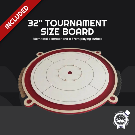 Ensemble d'introduction Crokinole - Plateau, Disques, Poudre Glissante, Butoirs + Support Mural - Jeu de société pour amis et famille