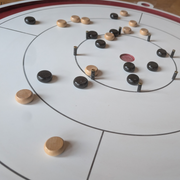 Crokinole Introduction Set - Board, Discs, Gliss Powder, Bumpers + Wallmount - Board Game for Friends and Family