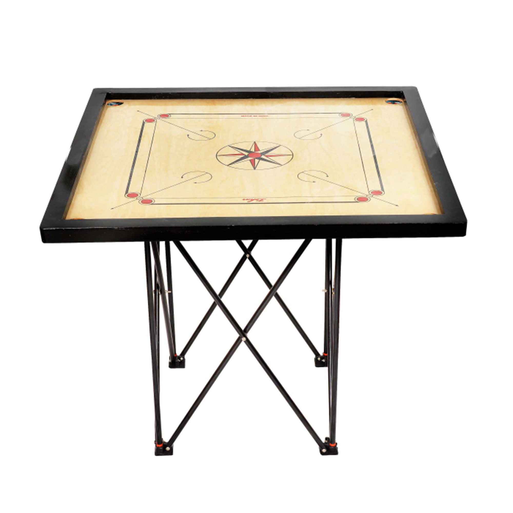 Carrom Table & Stand - Crokinole Table & Stand - Foldable Base for Games - Height Adjustable - Board Game Table - Crokinole Europe