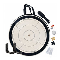 Complete Crokinole Game Set - Tournament Board, 26 Discs, Carrom Powder + Wall Mount & Bag - Strategic Board Game for Friends and Family - Crokinole Europe