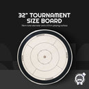 Complete Crokinole Game Set - Tournament Board, 26 Discs, Carrom Powder + Wall Mount & Bag - Strategic Board Game for Friends and Family - Crokinole Europe