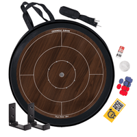 Complete Crokinole Game Set - Tournament Board, 26 Discs, Carrom Powder + Wall Mount & Bag - Strategic Board Game for Friends and Family - Crokinole Europe