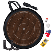 Complete Crokinole Game Set - Tournament Board, 26 Discs, Carrom Powder + Wall Mount & Bag - Strategic Board Game for Friends and Family - Crokinole Europe