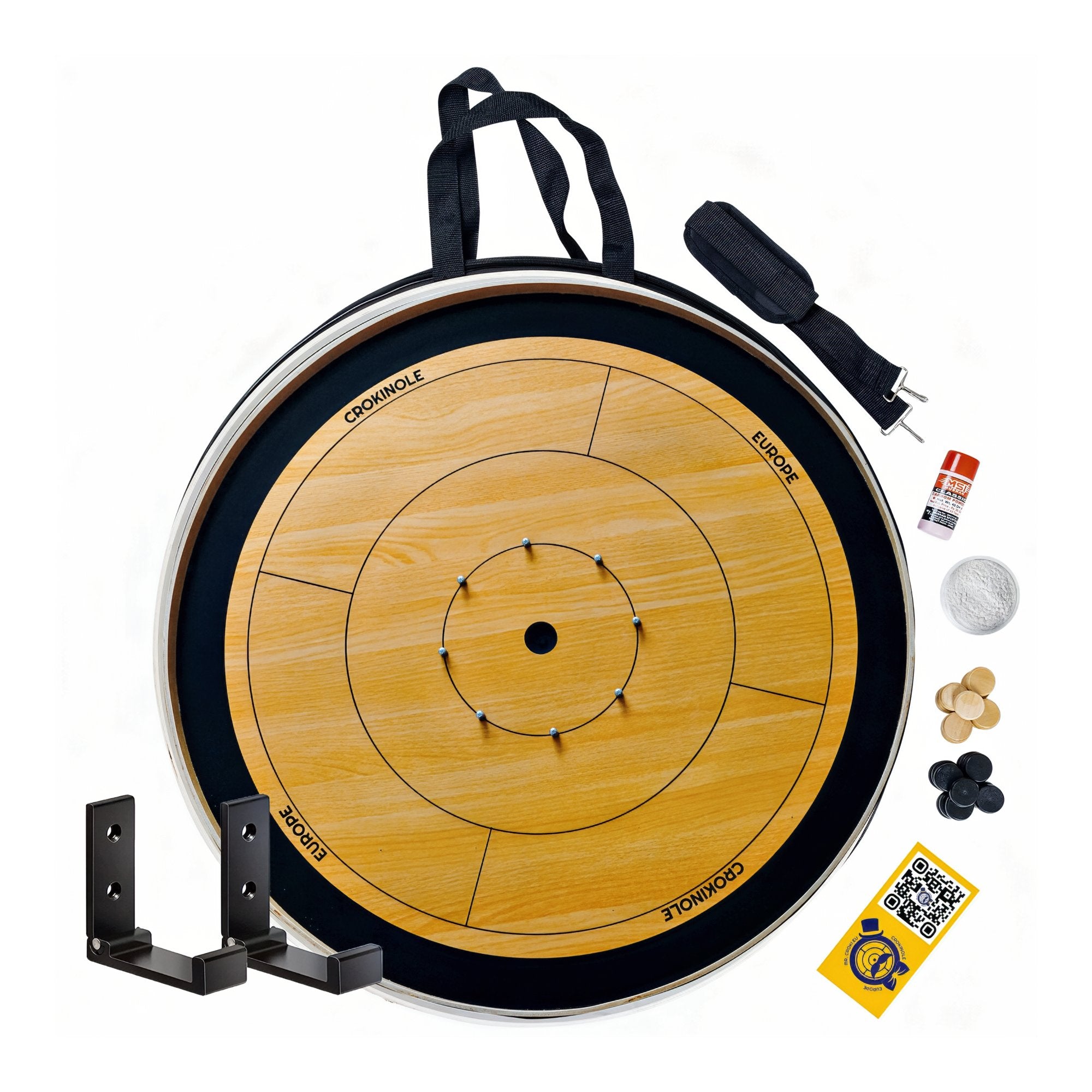 Crokinole Board Game - Tournament Board + 26 Discs + Carrom Powder - Official Dimensions - Strategic Game for Young and Old - Buy Crokinole - Crokinole Europe