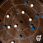 Crokinole Board Game - Tournament Board, Discs, Gliss Powder + Wallmount kit & Bag - Strategic Board Game for Friends and Family - Crokinole Europe