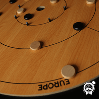Crokinole Set - Board, Discs, Gliss Powder + Wallmount & Bag - Board Game for Friends and Family - Wood - Crokinole Europe