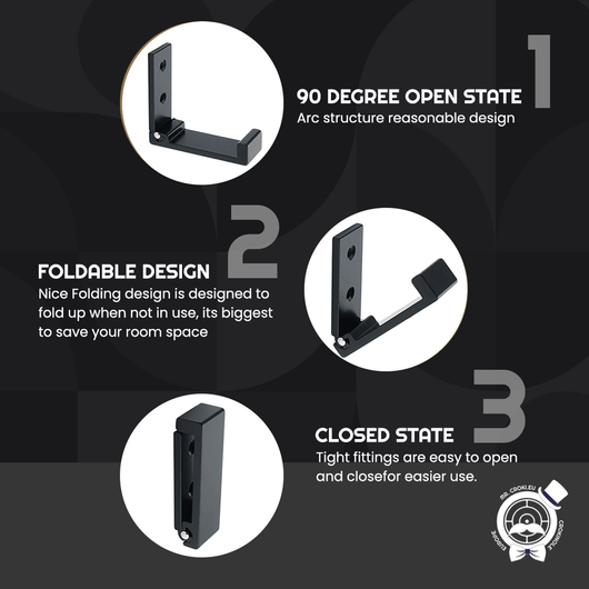 Foldable Crokinole Wall Mount Kit: Secure Storage - Crokinole Europe