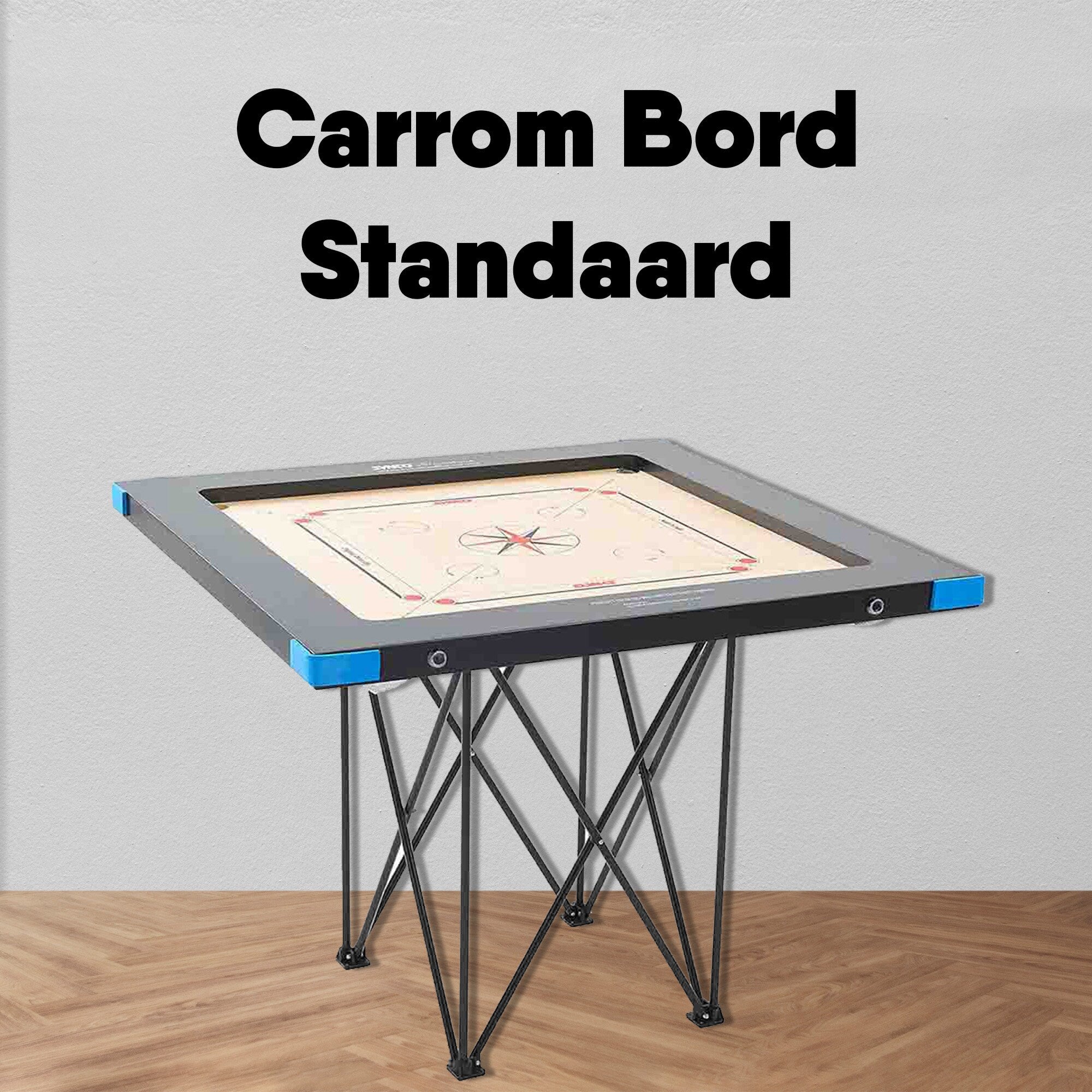 Carrom Table - Crokinole Table & Stand - Base plegable para juegos - Table de juego ajustable de altura