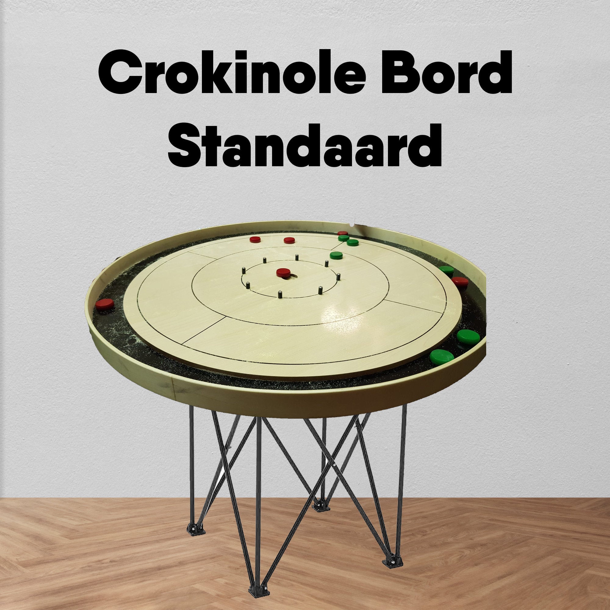 Carrom Table - Crokinole Table & Stand - Base plegable para juegos - Table de juego ajustable de altura