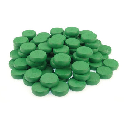 26 Black & Green Crokinole Tournament Discs + Bag (13 Black & 13 Green) - Crokinole Europe