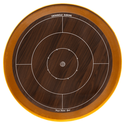 Crokinole Board Game Set - Dark Tournament Board, Discs, Carrom Powder, Carrying Bag - Official Dimensions - Strategic Game for Young and Old - Buy Crokinole - Crokinole Europe