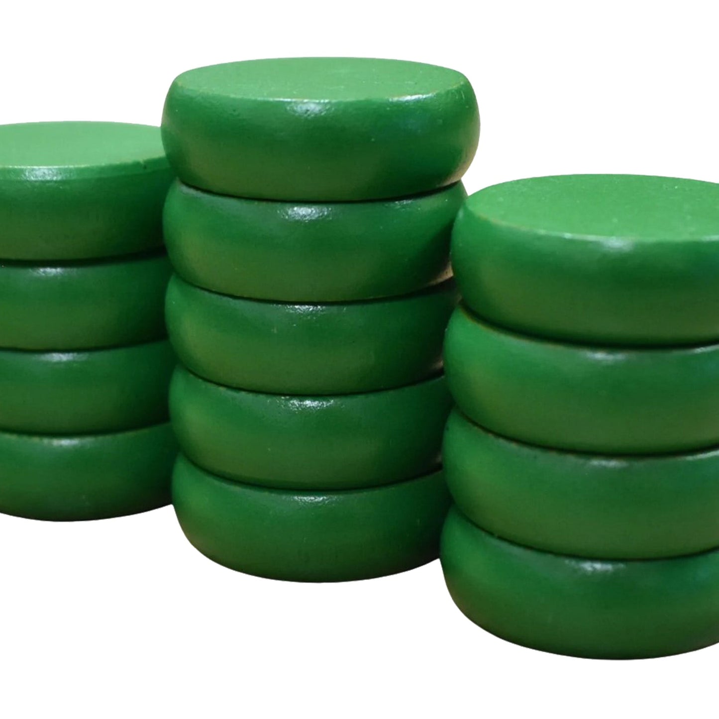 Green crokinole tournament discs